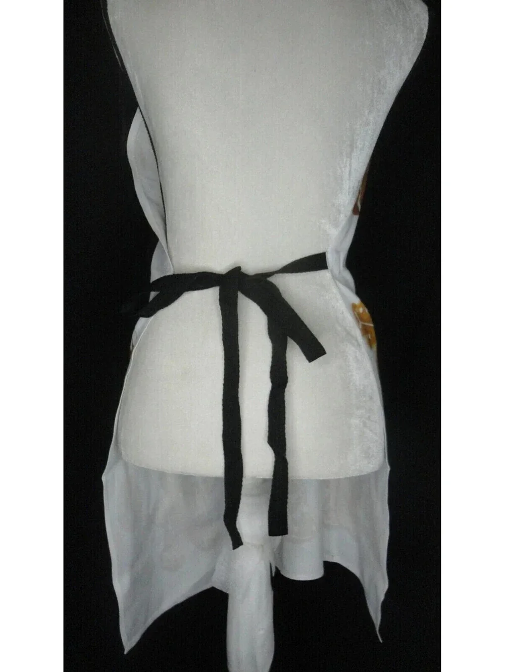 Gingerbread House Man Apron Cookies Christmas Tree White Tie Back *NWOT*